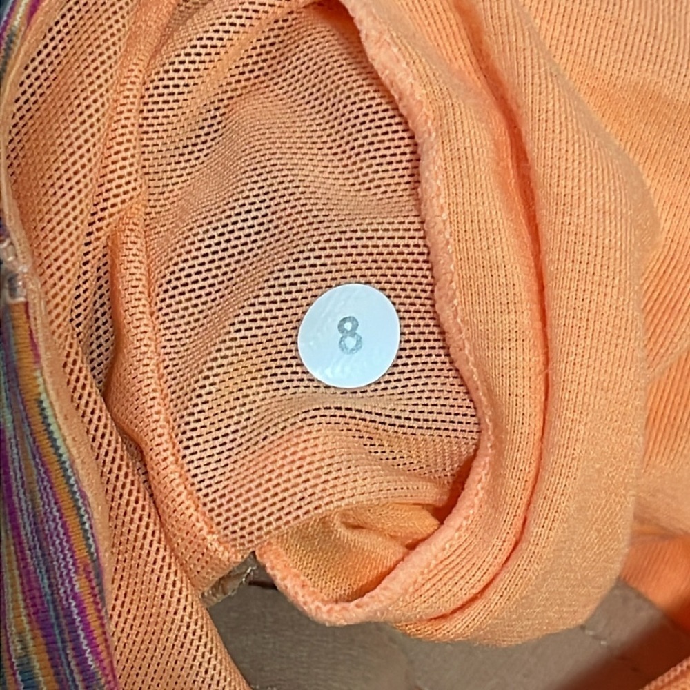 EC Lululemon Scoop Tank - Orange / Pink - Size 8 - Picture 3 of 3